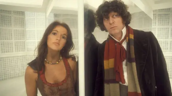 Doctor Who - the fourth Doctor (Tom Baker) and Leela (Louise Jameson)