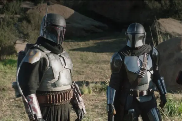 Boba Fett and Din Djarin in The Mandalorian (Disney+)