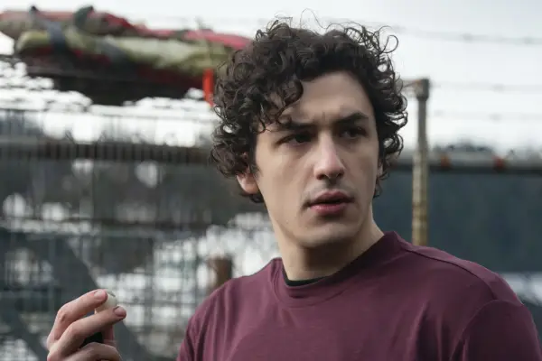 Will Price as Lucas in Goosebumps holding an eyeball in his hand.