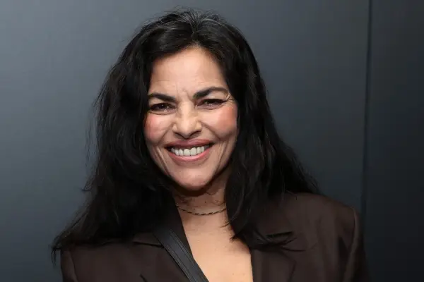 Sarita Choudhury in a brown blazer