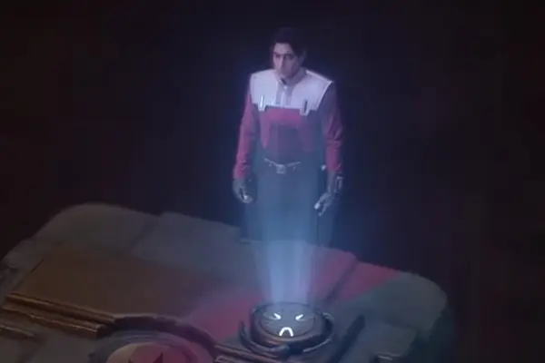 Eman Esfandi as Ezra Bridger in Ahsoka.