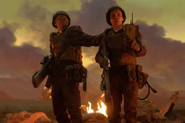 Joe Anderson and Majid Mehdizadeh-Valoujerdy in Doctor Who episode Boom