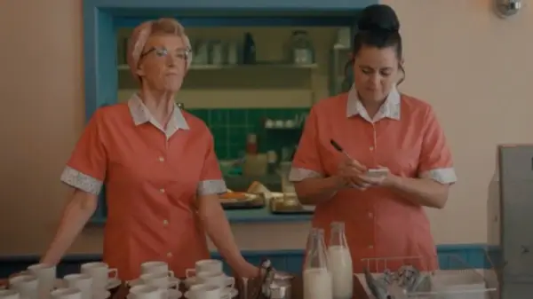 Susan Twist as the Tea Lady in Doctor Who