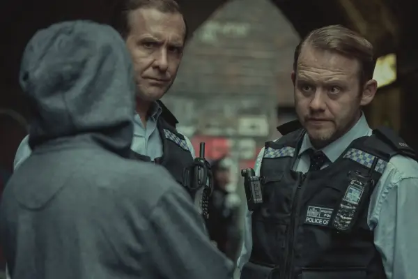 Amaka Okafor as DS Hasan, Michael Jibson as Det. Chief Inspector Jack Barber in Bodies