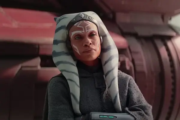 Rosario Dawson as Ahsoka Tano in Ahsoka.