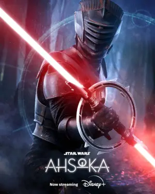 Marrok with his double bladed red lightsaber brandished in Ahsoka.