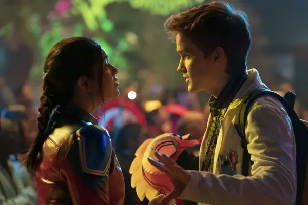 Matt Lintz as Bruno Carrelli and Iman Vellani as Kamala Khan in Ms Marvel