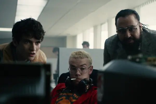 Asim Chaudhry, Will Poulter and Fionn Whitehead in Bandersnatch