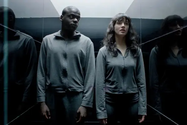 Daniel Kaluuya and Jessica Brown Findlay in Fifteen Million Merits