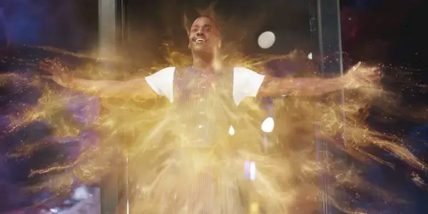 Ncuti Gatwa regenerating in the Doctor Who Season 2 finale.