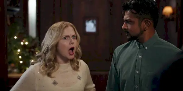 Rose McIver and Utkarsh Ambudkar in Ghosts Season 4 Episode 8