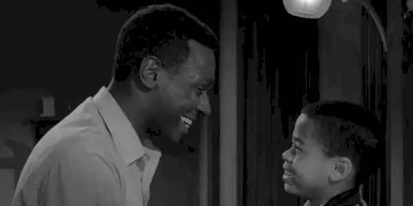 Bolie Jackson (Ivan Dixon) and Henry (Stephen Perry) share a nice moment in The Twilight Zone.