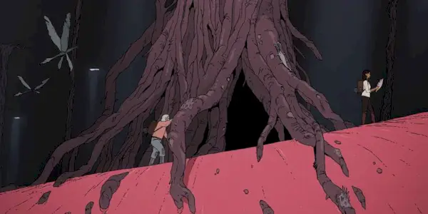 A still from Scavengers Reign. 