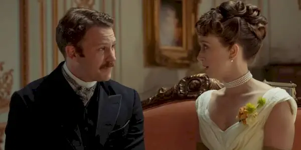 The Duke of Buckingham and Gladys Russell seated next to each other in 