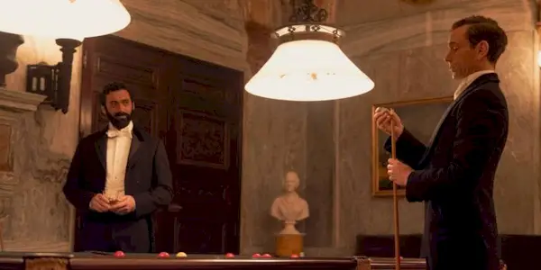 George (Morgan Spector) and Alfred Merrick (Paul Alexander Nolan) in The Gilded Age Season 3 Episode 5