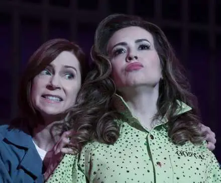 Carrie Preston as Elsbeth Tascioni and Alyssa Milano as Pupetta Del Ponte in Elsbeth Season 2 Episode 20