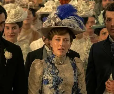 Harry Richardson as Larry with Carrie Coon and Morgan Spector at Gladys