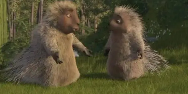 Lou and Penny, the porcupines, in Over the Hedge